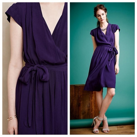 Maeve by anthropologie Dresses & Skirts - Elegant Purple Wrap Dress